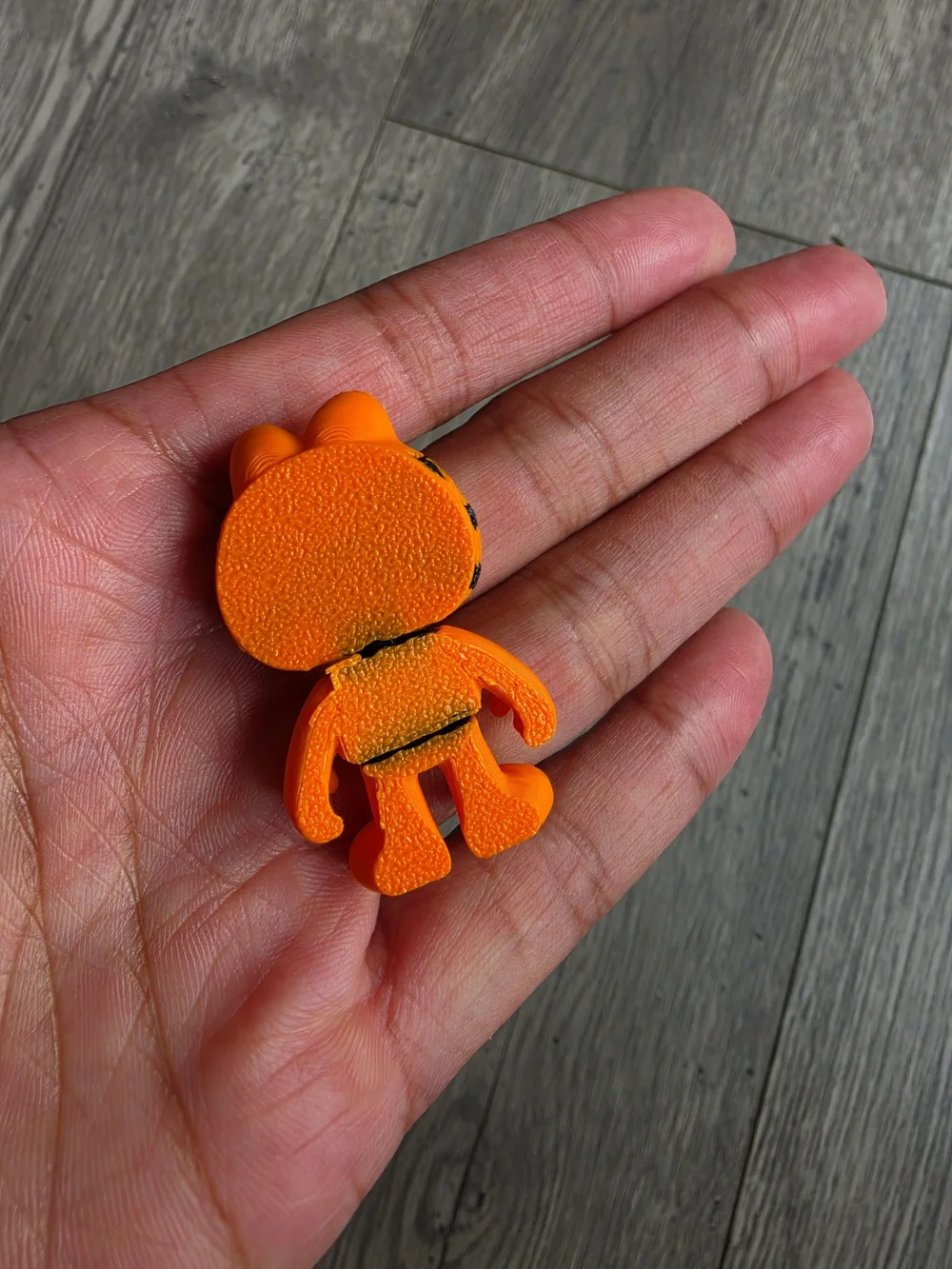3D Printed Mini Orange Garfield-Style Dog Toy Figurine - Vinyl Collectible